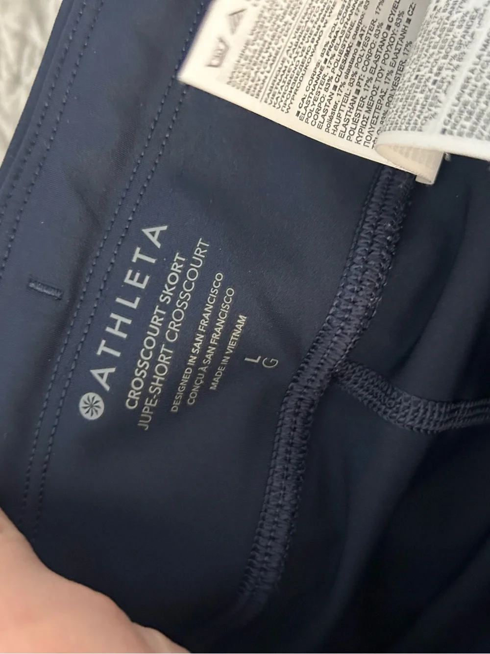 Athleta Crosscourt Skort Navy Blue High Rise